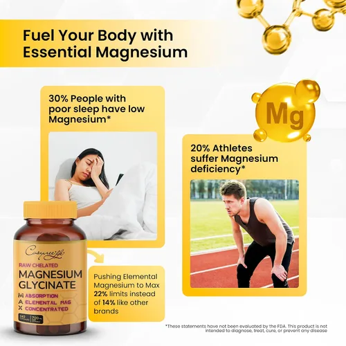 Vista 3 de Glicinato de magnesio 700mg Quelatado - Glicinato de magnesio de alta absorción para hombres y mujeres - 240 cápsulas - Suministro de 120 días