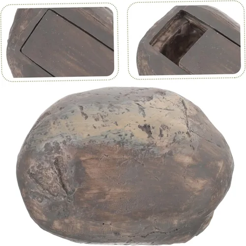 Vista 9 de Stone Key Hider Outdoor Fake Rock Key Storage Box for Garden Modern Design Weather-Resistant