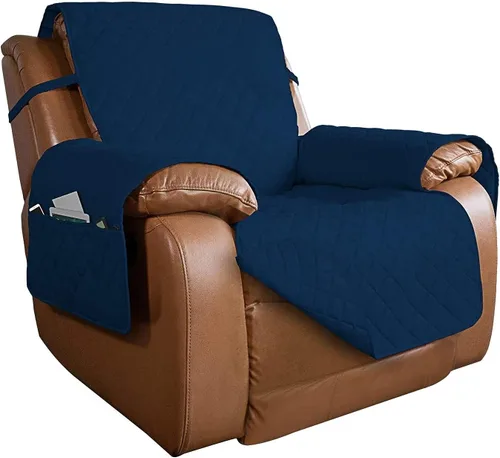Vista 143 de PureFit - Funda de sofá acolchada reversible, protector de muebles impermeable, funda de sofá lavable con espuma antideslizante y correas elásticas
