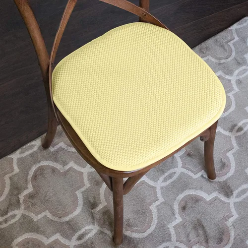 Vista 91 de Sweet Home Collection Cojines de espuma viscoelástica para silla, goma antideslizante y diseño de panal de abejas y esquinas redondeadas de 16 x 16
