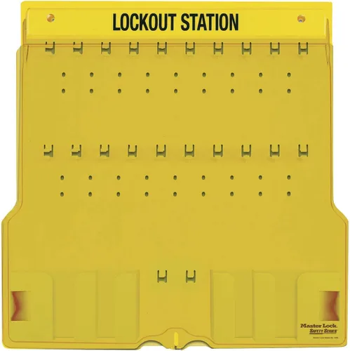 Vista 7 de Master Lock 1484BP410 Lockout Tagout Estación de candado