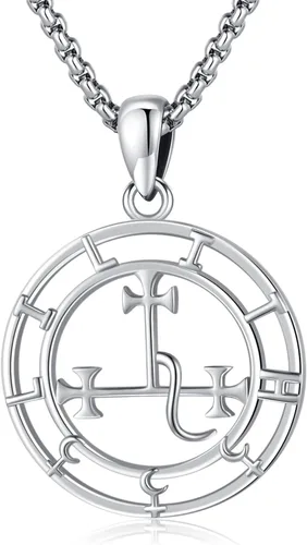 Vista 34 de Joyería Mágica para Mujeres y Hombres Nudo de Bruja Plata 925 Original Collar de Nudo de Bruja Tetragrammaton Hecate Collar Lilith Collar Pentagrama
