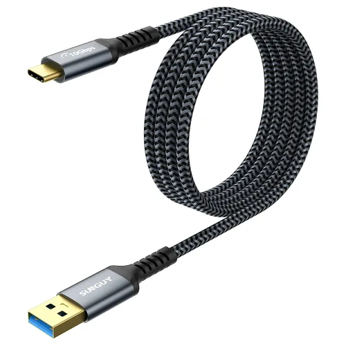 Vista 21 de SUNGUY Cable USB C para Android Auto de 10 Gbps, 1.5 pies 3A USB 3.1 Gen 2, carga rápida y transferencia de datos, cable USB C CarPlay, compatible