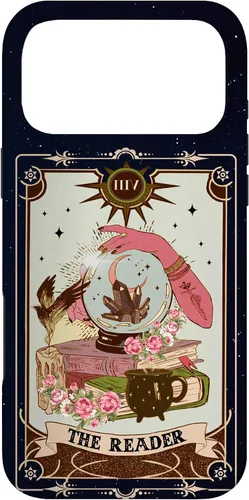 Vista 22 de Tarot Card Lover Tarot Reader Fortune Teller Book Lover Funda para iPhone 17