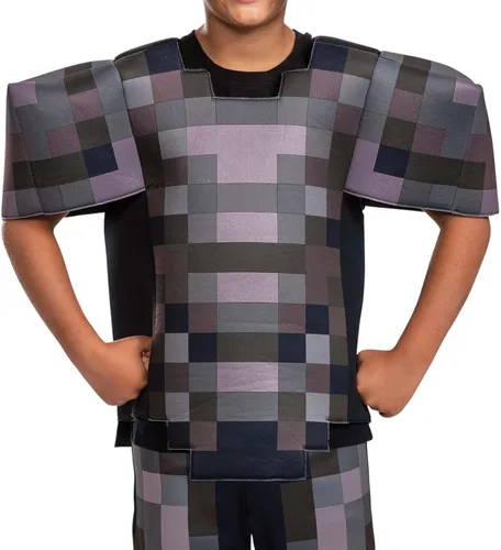 Vista 4 de Minecraft Costume, Official Nether Armor Outfit for Kids Minecraft Costume