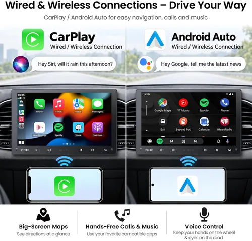 Vista 4 de ATOTO A5L 9 pulgadas de doble estruendo Android coche estéreo inalámbrico