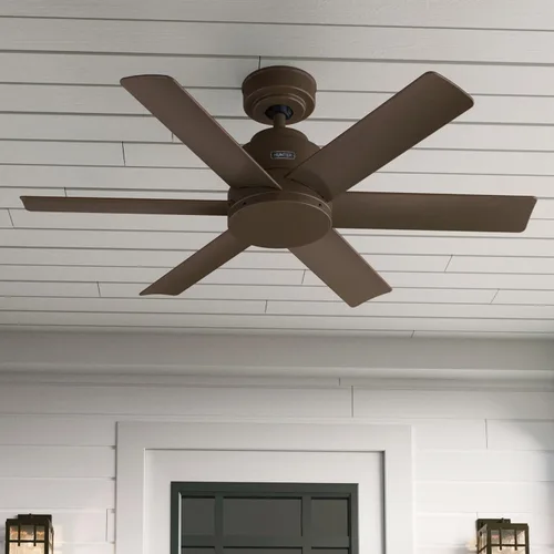 Vista 16 de Hunter 59614 Kennicott - Ventilador de techo para exterior o interior de 44 pulgadas sin luz - Ventilador de techo blanco sin luz, para patio Blanco