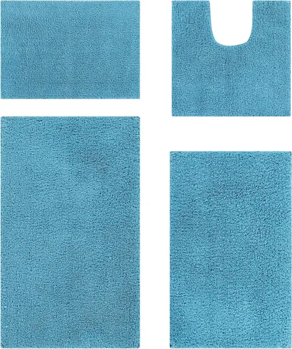 Vista 80 de Better Trends Micro Collection - Tapetes de baño, alfombra suave, alfombra de felpa absorbente, alfombra de baño 100% poliéster para suelo de baño