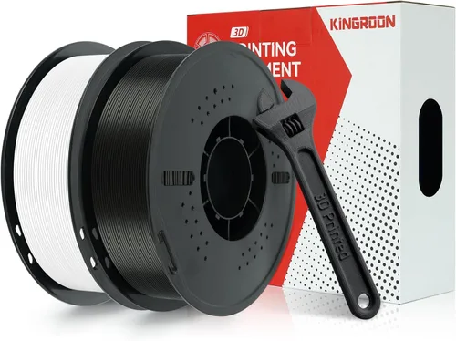 Vista 35 de Kingroon Filamento de impresora 3D PLA Plus (PLA+), 10 rollos, precisión dimensional +/- 0.001 in, carrete de 22 libras (22 libras), 0.069 in, negro