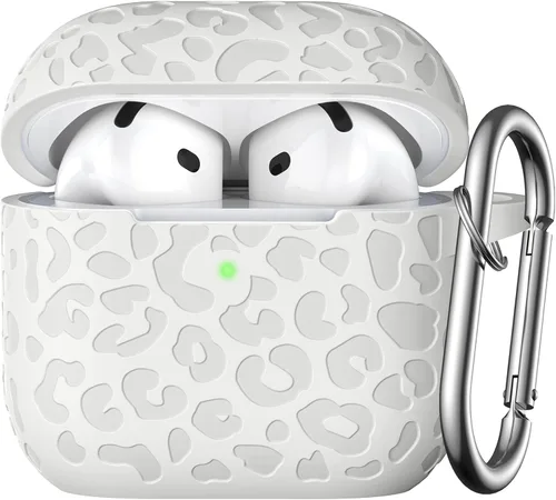 Vista 11 de Funda para Airpod Case y 2ª Generación con Diseño Leropard Grabado Compatible con Apple AirPods 2ª/1ª Generación de Carga, Bonita Protección