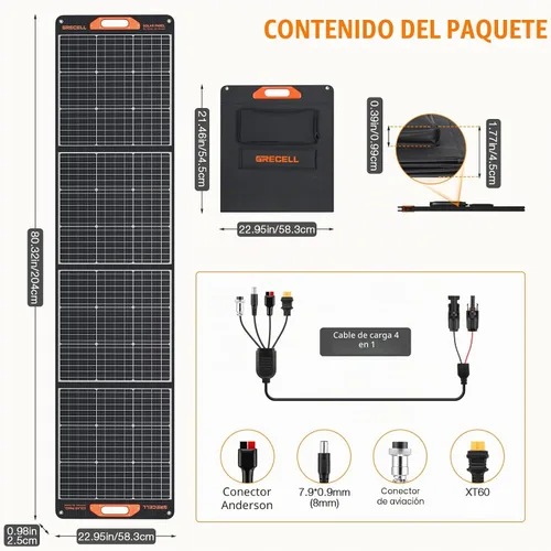 Vista 9 de el panel solar portátil 200W para el generador de la central eléctrica, flexible ultra ligero Foldable Solar Panel Kit, Lightweight