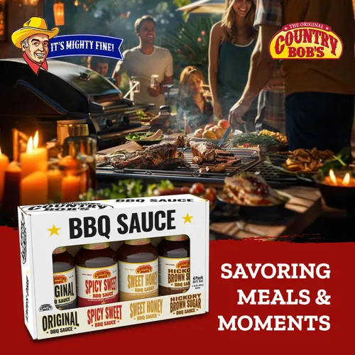 Vista 16 de Country Bob's Salsa barbacoa original de nogal y azúcar morena, 18 onzas (paquete de 1), salsa barbacoa orgánica y natural para carne, pollo y cerdo