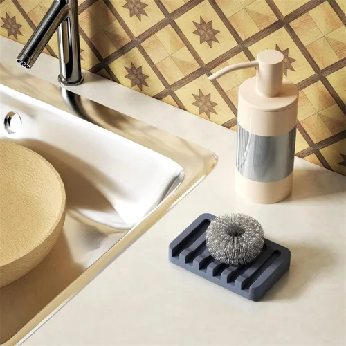 Vista 3 de Jabonera molde de silicona para cemento DIY Bandeja de jabón casera Moldes de superficie curvada Decoración de arte Herramientas de baño
