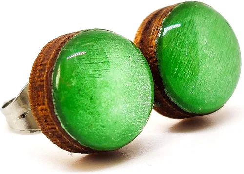 Vista 3 de Juego de Aretes de Tuercas, Brillo, 10 mm, Tuercas Redondas para Mujeres, Niñas y Hombres, Hecho a Mano, Postes de Acero Inoxidable para Orejas