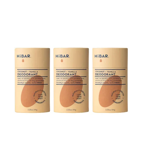 Vista 9 de HiBAR - Desodorante de bergamota y cedro - Sin plástico - Sin aluminio - 1 Desodorante natural, protección durante todo el día, con cera de semillas