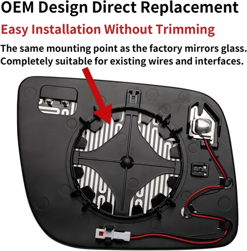 Vista 3 de Espejo lateral del conductor de repuesto para Ford Explorer 2011 2012 2013 2014 2015 2016 2017 – Espejo lateral izquierdo, espejo retrovisor