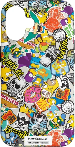 Vista 31 de Funda de collage de pegatinas para iPhone 14 Pro Max de Los Simpson