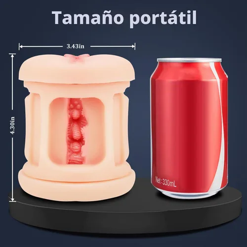 Vista 5 de Juguetes sexuales para adultos, masturbador masculino de extremo abierto, potente vibración, coño de bolsillo para hombres, vibrador estimulador