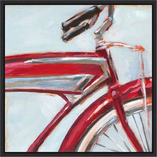 Vista 8 de Amanti Art Framed Canvas Wall Art 16x16 Retro Cycle I by Ethan Harper, Framed Wall Art Canvas, Abstract Artwork, Traditional Decor, Small Poster