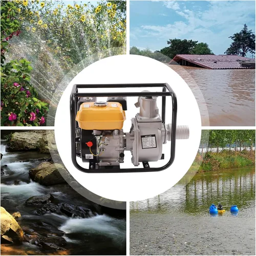 Vista 3 de Bomba de transferencia de agua 4 tiempos 7.5hp 3 pulgadas portátil de gasolina bomba de agua ligera de alta presión para riego de piscina