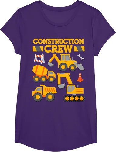 Vista 17 de Construction Crew Worker Excavator - Camiseta para niños y niñas Negro