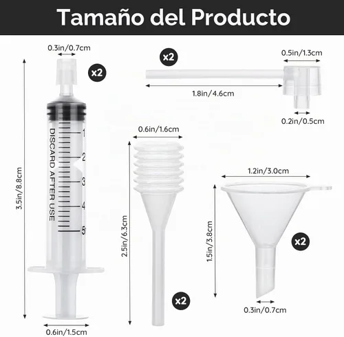 Vista 2 de Segbeauty Kit de Herramientas de Recarga de Perfume de 5ml, Juego de 8 Piezas de Herramientas de Dispensador de Perfume Transparente de Plástico