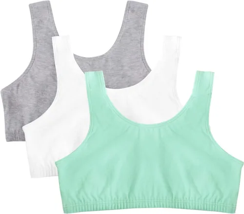 Vista 24 de Fruit of the Loom - Sujetadores deportivos estilo camiseta para mujer (paquete múltiple)