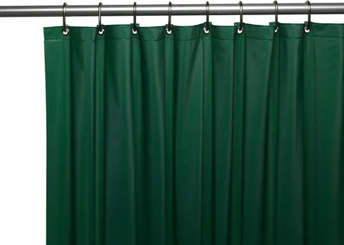 Vista 11 de Cortina de regadera de vinilo de calibre 3 con ojales de metal, de Carnation , PVC, Frosty Clear, 72" x 72