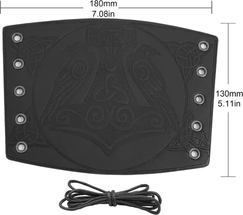 Vista 5 de Brazalete de cuero para hombre, mujer, 2