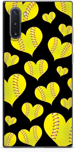 Vista 14 de Inspired Cases - Compatible con iPhone Xs Max - Funda protectora con textura 3D para Apple iPhone Xs Max - Patrón de corazón de sóftbol