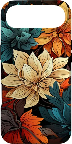 Vista 27 de Red and Orange Autumn Colors Fall Leaves Floral Pattern Case for iPhone 17
