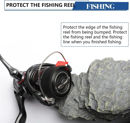 Vista 3 de Dovesun Cinturón de carrete de pesca Carrete de protección de carrete de pesca Carretes giratorios Accesorios de carrete de pesca 4 unids