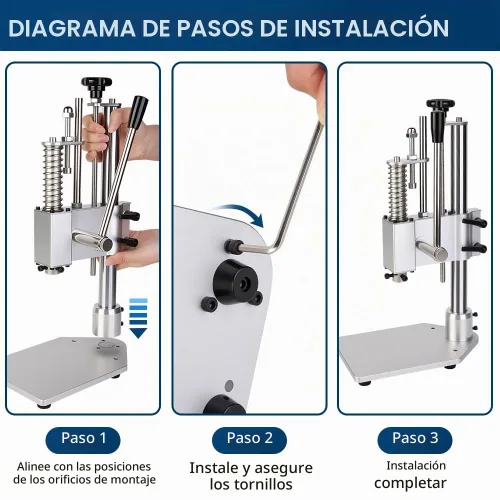 Vista 4 de Prensa manual de la aleación de aluminio, prensa de escritorio del eje de la punzonadora de la precisión