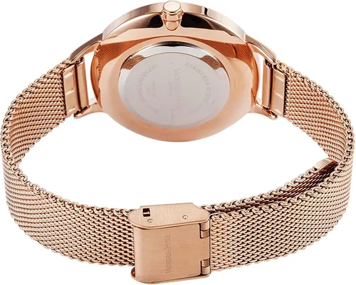 Vista 7 de VICTORIA HYDE Relojes de cuarzo para mujer, esfera floral con correa de malla de acero inoxidable, correa de cuero auténtico, impermeable, reloj