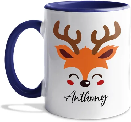 Vista 22 de Taza de café de Papá Noel con nombre personalizado – Taza de Papá Noel personalizada, 11 onzas y 15 onzas, bonita taza de cerámica blanca regalo