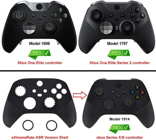 Vista 2 de eXtremeRate Anillos de acento personalizados de oro cromado para eXtremeRate ASR versión Shell para controlador Xbox Series XS, accesorios