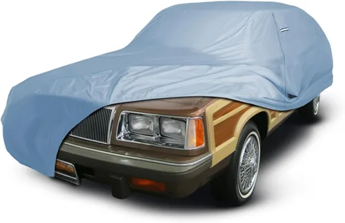 Vista 53 de iCarCover Funda de automóvil personalizada Premium para Chrysler Imperial 1957-1975, resistente, impermeable, para todo tipo de clima, lluvia Negro