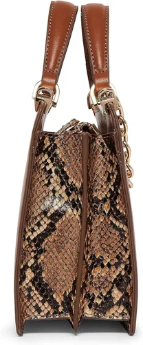 Vista 4 de Anne Klein Mini bolso convertible recortado de serpiente con cadena de botín