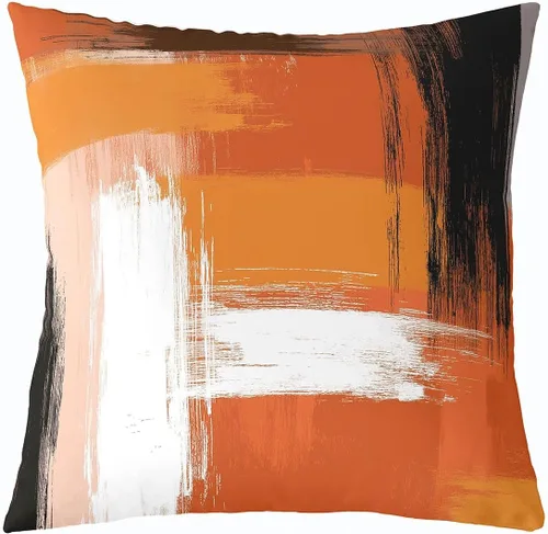 Vista 9 de Feelyou Juego de 4 fundas de almohada abstractas, funda de cojín moderna de arte abstracto para decoración del hogar, sala de estar, funda de cojín