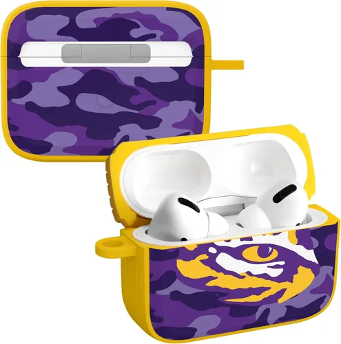 Vista 10 de Affinity Bands LSU Tigers HDX - Funda compatible con Apple AirPods Gen 1 y 2 (rayas de pintura)
