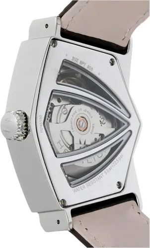 Vista 4 de Hamilton Watch Ventura Reloj automático suizo de 1.366 in x 2.106 in, esfera marrón, correa de cuero marrón (modelo H24515591), Marrón, Classic