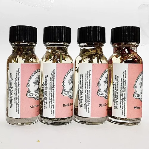 Vista 8 de Art of the Root Cuatro aceites elementales hechos a mano con hierbas y aceites esenciales, incluye mezclas de aire, fuego, tierra y agua