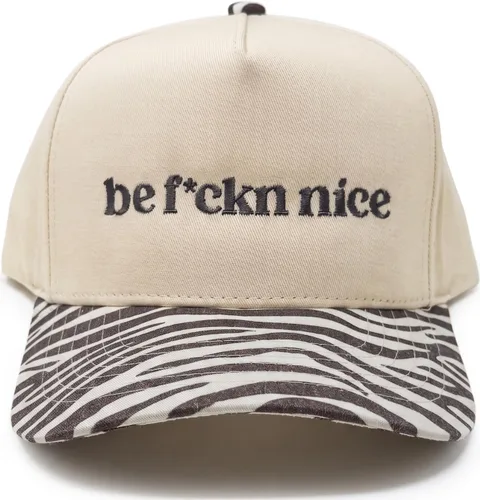 Vista 139 de Funky Junque Gorra de béisbol de 2 tonos para camionero adulto Misbehavin' - Leopardo/Beige