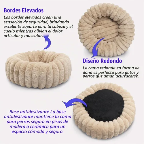 Vista 5 de Mini Dog Bed for Very Small Dogs & Cats Washable, Fluffy Round Extra Small Kitten Beds for Indoor Kittens, Ultra-Soft Tiny Puppy Cat Donut Bed for
