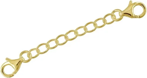 Vista 8 de egemmall Extensor de conector de cadena de collar de plata de ley/cadena de seguridad con cierre de langosta