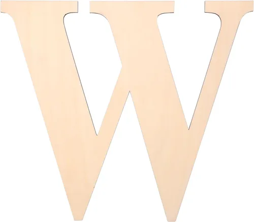 Vista 13 de Letra de madera de 12 pulgadas, letras de madera para decoración de pared, letras de madera sin terminar en blanco de 1/5 pulgadas para decoración