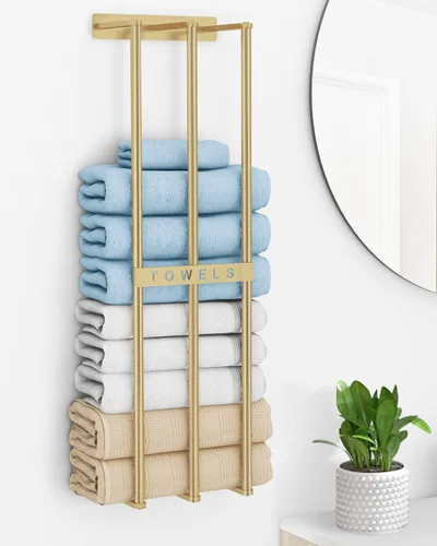Vista 11 de Bethom Towel Racks for Bathroom, 3Tier Towel Storage Organizer, Matte Black Black-a