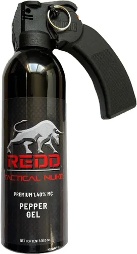 Vista 9 de REDD Spray de pimienta, Tactical Nuke - (1.40% MC) Gel pimienta de máxima resistencia y funda de nailon - (16 onzas)