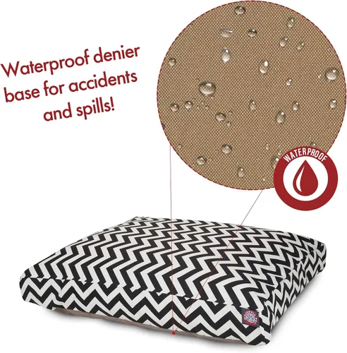 Vista 4 de Majestic Pet Products - Cama rectangular mediana para perros y mascotas, color negro, con funda extraíble y lavable