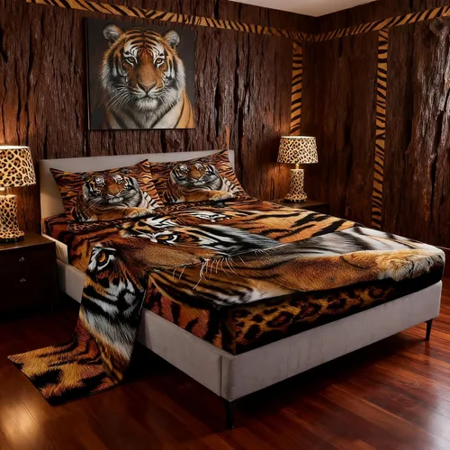Vista 10 de Juego de sábanas para niños estilo vaquero occidental tamaño individual, juego de ropa de cama con diseño geométrico de cactus, decoración